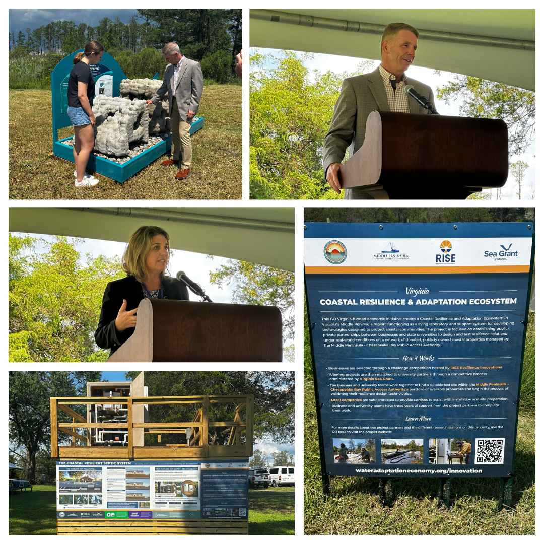 Virginia Sea Grant Launches Coastal Resiliency Adaptation and Innovation Ecosystem With a Site Tour and Technology Demonstrations